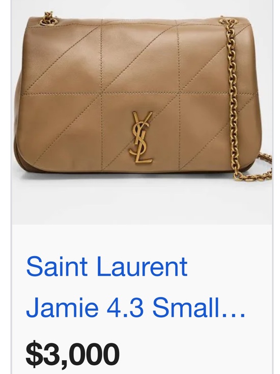Saint Laurent Handbags - Saint Laurent Cognac Quilted Leather Flap Crossbody with Gold YSL